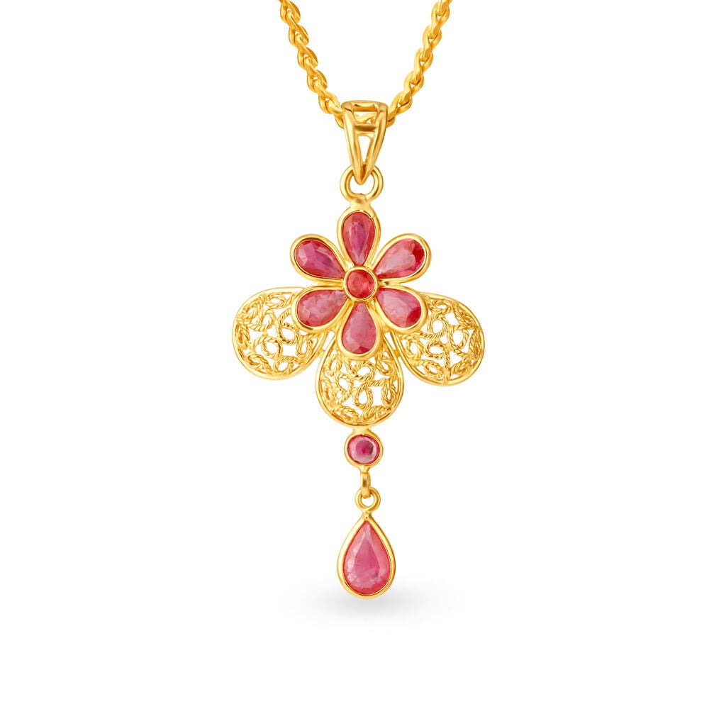 Tanishq ruby pendant sales