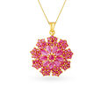 Glorious Ruby and Gold Floral Pendant,,hi-res 