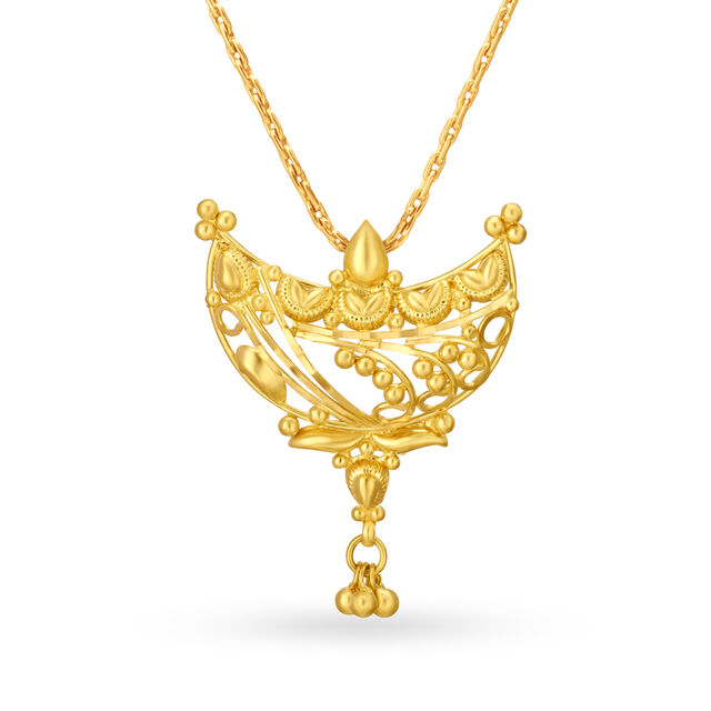 Elegant 22 Karat Yellow Gold Jiutiya Pendant 