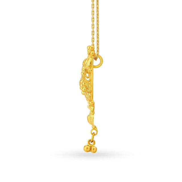 Elegant 22 Karat Yellow Gold Jiutiya Pendant 2