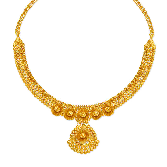 Elaborate Gold Neckwear Set Perfect for Any Bride 2