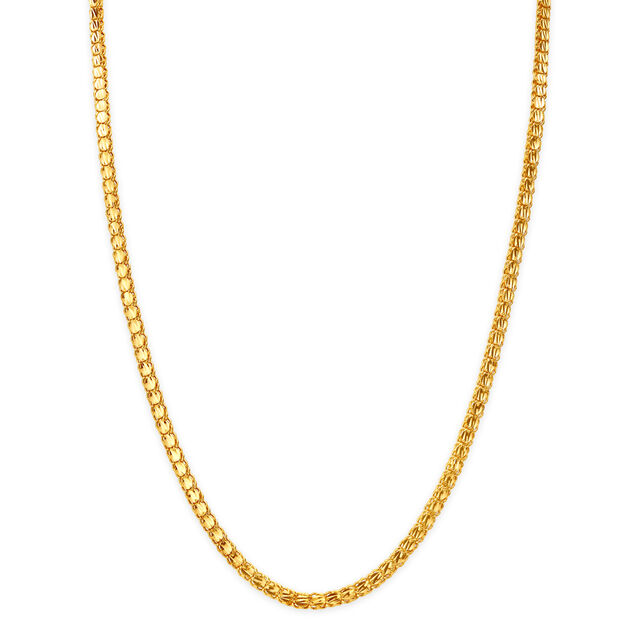 Fascinating Yellow Gold Etched Disc Chain,,hi-res 