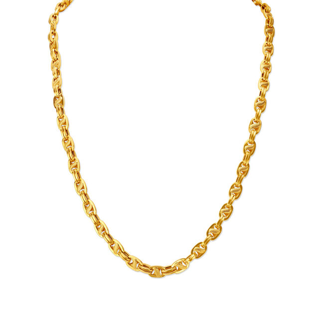 Imperial 22 Karat Yellow Gold Textured Chain,,hi-res