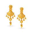 Exquisite Jali Work Traditional Drop Earrings 