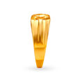 Sleek Geometric Gold Finger Ring for Men,,hi-res 3