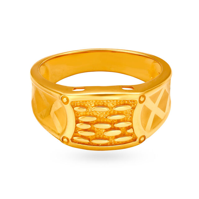 Modernistic 22 Karat Gold Square Ring,,hi-res