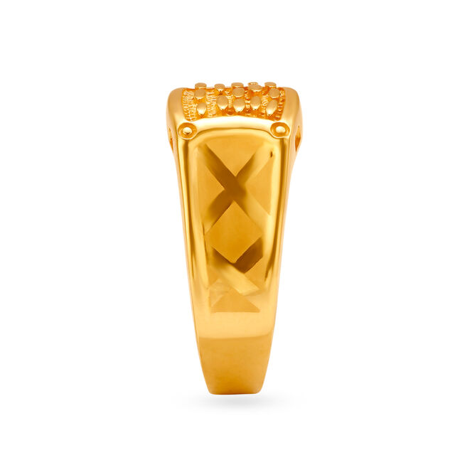 Modernistic 22 Karat Gold Square Ring,,hi-res