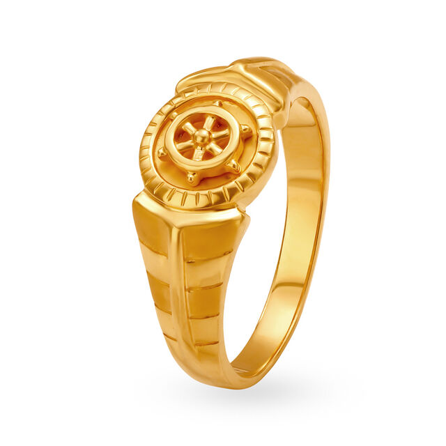 Extravagant Ship Wheel 22 Karat Gold Ring,,hi-res 