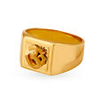 Religious Square Gold Ring For Men,,hi-res 2
