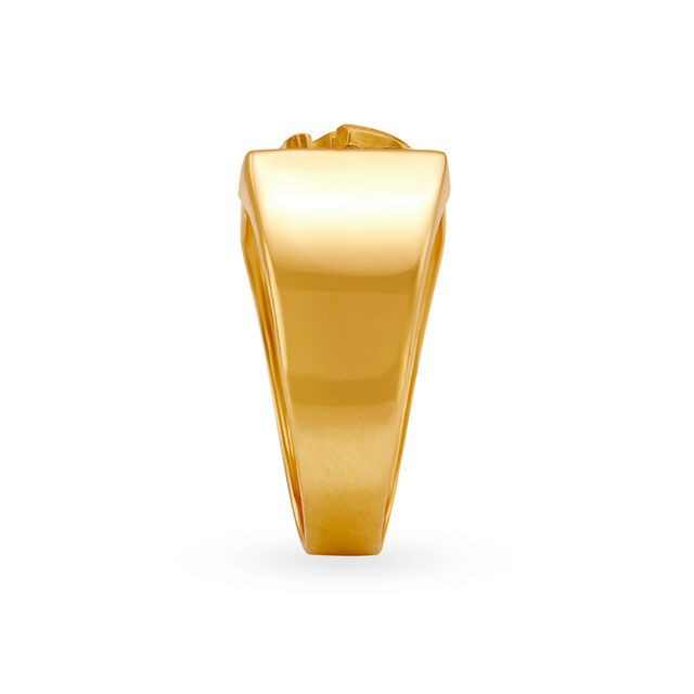Religious Square Gold Ring For Men,,hi-res 3