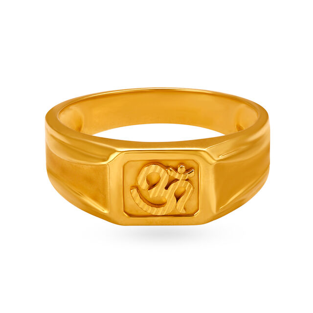 Suave 22 Karat Gold Om Ring,,hi-res 2