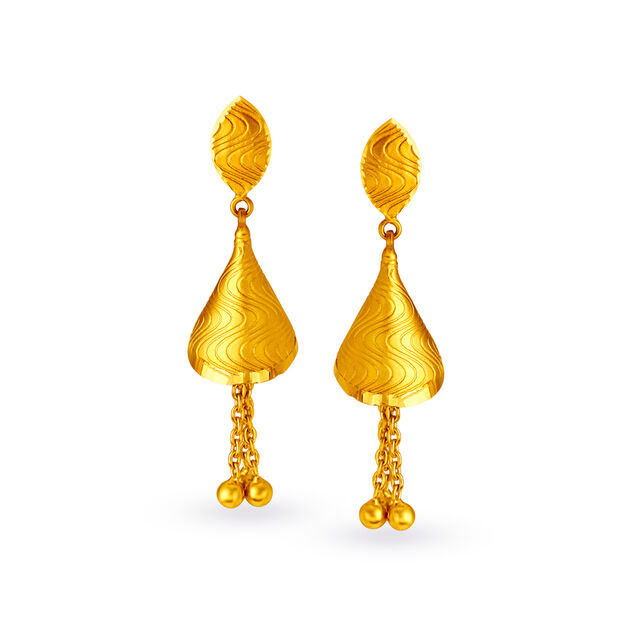 Eclectic Fusion Style Gold Jhumkas,,hi-res 