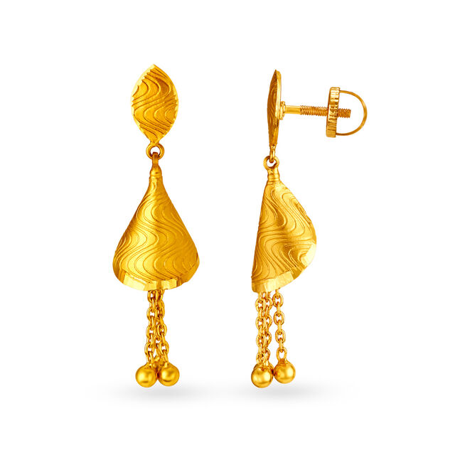 Eclectic Fusion Style Gold Jhumkas,,hi-res 2