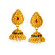 Opulent Jali Work Traditional Gold Jhumki Earrings,,hi-res 2