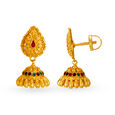 Opulent Jali Work Traditional Gold Jhumki Earrings 3