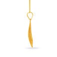 Contemporary Teardrop Gold Pendant 2