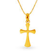 Sublime Cross Religious Gold Pendant,,hi-res 