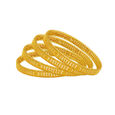 Opulent Yellow Gold Beaded Bangles 