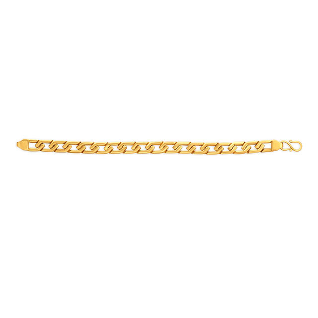 Lavish 22 Karat Yellow Gold Geometric Link Bracelet 