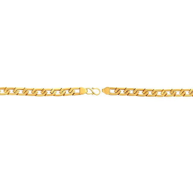 Lavish 22 Karat Yellow Gold Geometric Link Bracelet 2