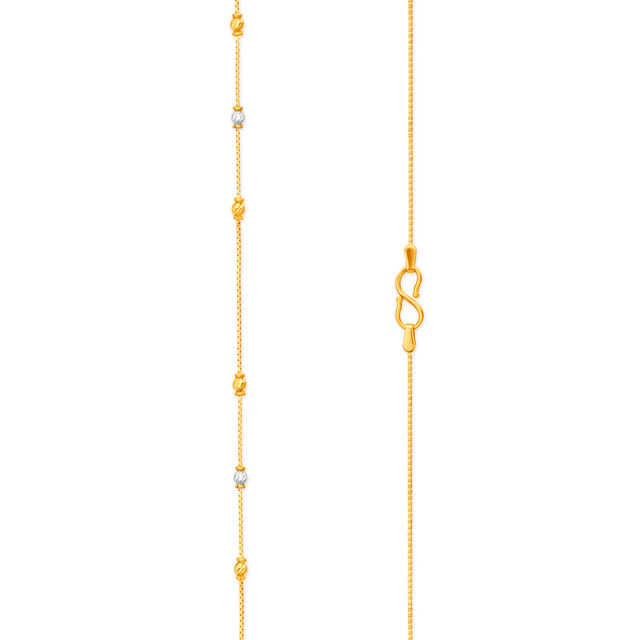 Contemporary Sleek Gold Bead Chain,,hi-res