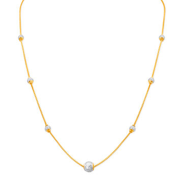 Ethereal Gold Chain with Textured Beads
