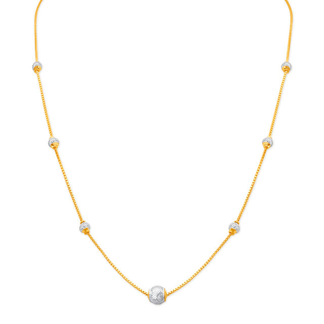 Ethereal Gold Chain with Textured Beads,,hi-res 