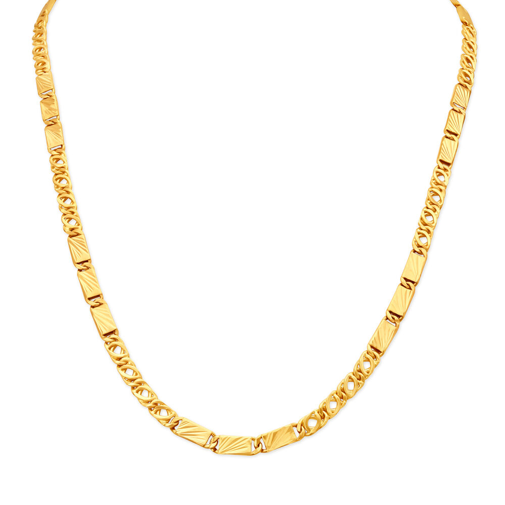 Buy Sonorous 22 Karat Yellow Gold Etched Chain at Best Price Tanishq US