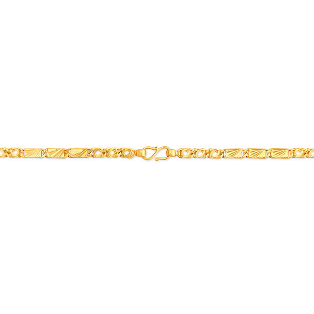 Sonorous 22 Karat Yellow Gold Etched Chain,,hi-res