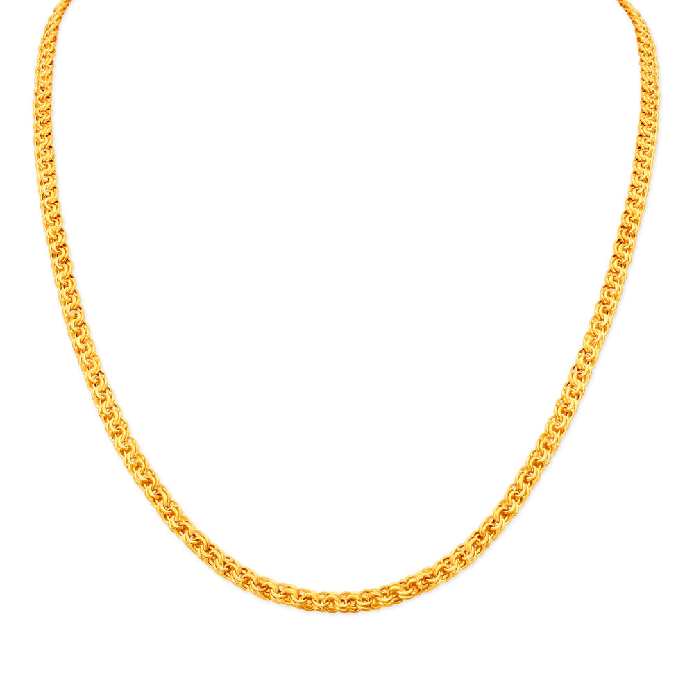 Buy Interweaved 22 Karat Gold Chain at Best Price Tanishq UAE