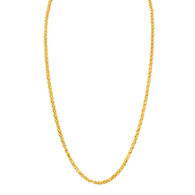 Aesthetic Yellow Gold Crisscross Chain,,hi-res