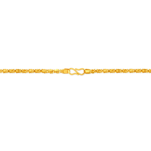 Aesthetic Yellow Gold Crisscross Chain,,hi-res