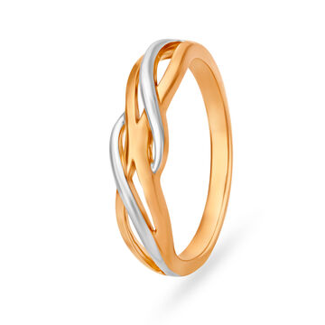 Spiral Design Gold Finger Ring