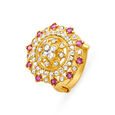 Glistening Ring with Un-cut Diamonds and Rubies,,hi-res 