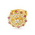 Glistening Ring with Un-cut Diamonds and Rubies,,hi-res 2