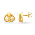 Lovely Fancy Stud Earrings in Floral Mesh Pattern 2