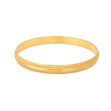 Sumptuous Yellow Gold Striated Kada