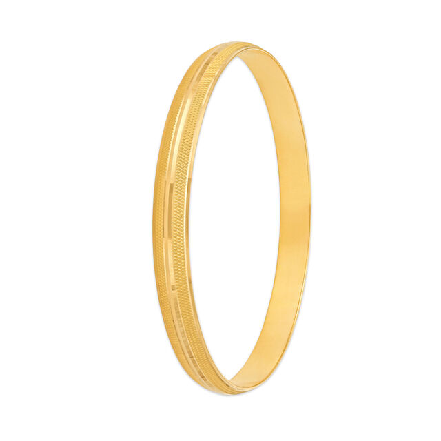 Sumptuous Yellow Gold Striated Kada 2