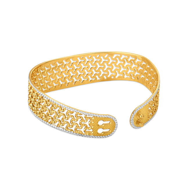 Lattice Gold Bangle 2