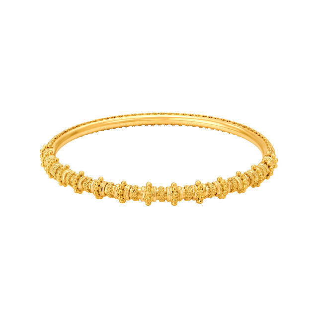Magnificent Yellow Gold Beaded Bangles,,hi-res 2