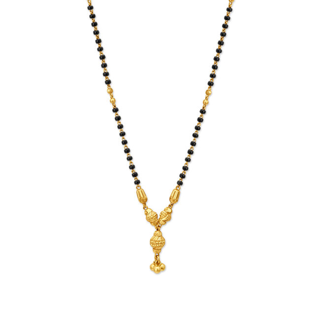 Stunning Carved Bead Mangalsutra,,hi-res 