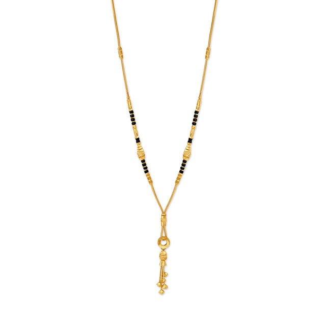 Aesthetic Yellow Gold Ring Mangalsutra,,hi-res 2