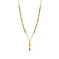 Dazzling Yellow Gold Carved Bead Mangalsutra 2