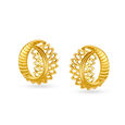 Stylish Gold Mesh Pendant and Earrings Set,,hi-res 2