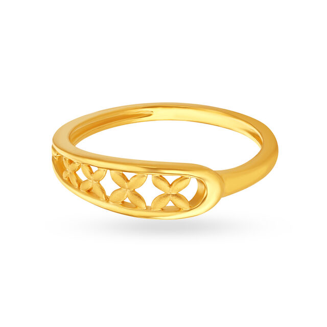 Enamouring Floral Gold Ring,,hi-res
