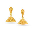 Attractive 22 Karat Yellow Gold Bell Jhumka Earrings,,hi-res 