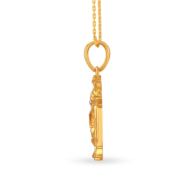Devotional 22 Karat Yellow Gold Lord Balaji Pendant 2