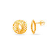 Circular Gold Stud Earrings 2