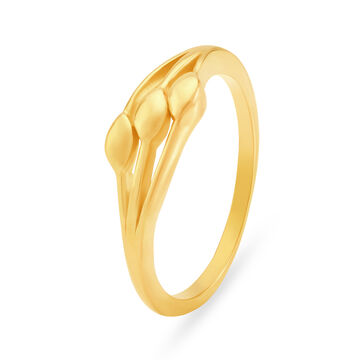 Slender Nature Inspired Gold Ring
