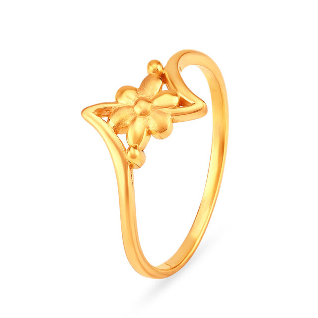 Stunning 22 Karat Gold Floral Motif Ring,,hi-res 